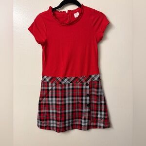 Wonder Nation Red and Plaid Kids Casual Dress
